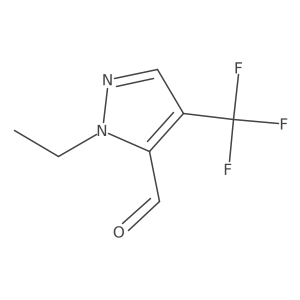 1-Ethyl-4-(trifluoromethyl)-1H-pyrazole-5-carbaldehyde结构式