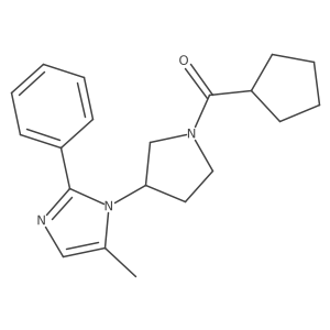 cyclopentyl[3-(5-methyl-2-phenyl-1H-imidazol-1-yl)-1-pyrrolidinyl]methanone结构式