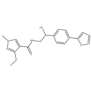 N-{2-[4-(furan-2-yl)phenyl]-2-hydroxyethyl}-3-methoxy-1-methyl-1H-pyrazole-4-carboxamide Structure