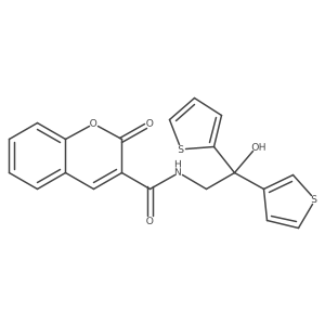 N-(2-hydroxy-2-(thiophen-2-yl)-2-(thiophen-3-yl)ethyl)-2-oxo-2H-chromene-3-carboxamide Structure
