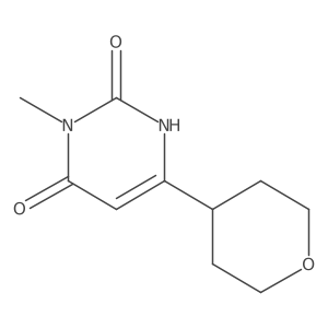 3-Methyl-6-(oxan-4-yl)-1,2,3,4-tetrahydropyrimidine-2,4-dione结构式