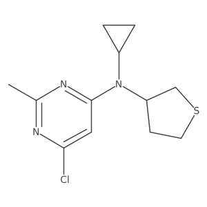 6-chloro-N-cyclopropyl-2-methyl-N-(thiolan-3-yl)pyrimidin-4-amine Structure