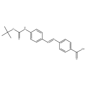 4-[(1E)-2-(4-{[(tert-butoxy)carbonyl]amino}phenyl)diazen-1-yl]benzoic acid Structure