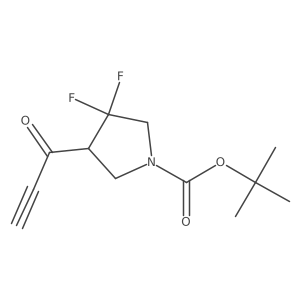 Tert-butyl 3,3-difluoro-4-(prop-2-ynoyl)pyrrolidine-1-carboxylate结构式