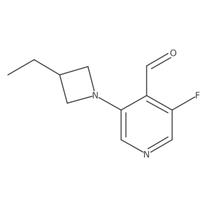 3-(3-Ethylazetidin-1-yl)-5-fluoropyridine-4-carbaldehyde结构式