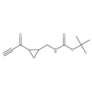 rac-tert-butyl N-{[(1R,2S)-2-(prop-2-ynoyl)cyclopropyl]methyl}carbamate结构式