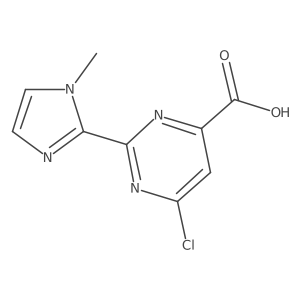 6-chloro-2-(1-methyl-1H-imidazol-2-yl)pyrimidine-4-carboxylic acid结构式