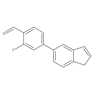 2-fluoro-4-(1H-inden-5-yl)benzaldehyde结构式