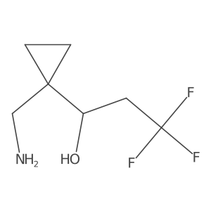 1-[1-(Aminomethyl)cyclopropyl]-3,3,3-trifluoropropan-1-ol结构式
