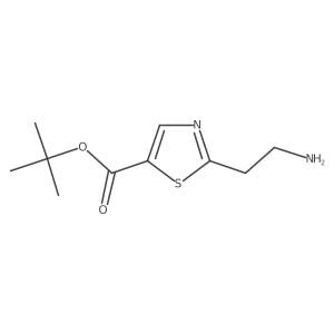 Tert-butyl 2-(2-aminoethyl)-1,3-thiazole-5-carboxylate结构式