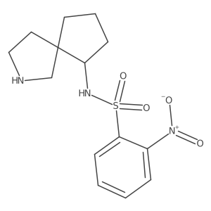 N-{2-azaspiro[4.4]nonan-6-yl}-2-nitrobenzene-1-sulfonamide结构式