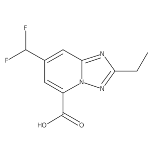 7-(Difluoromethyl)-2-ethyl-[1,2,4]triazolo[1,5-a]pyridine-5-carboxylic acid结构式