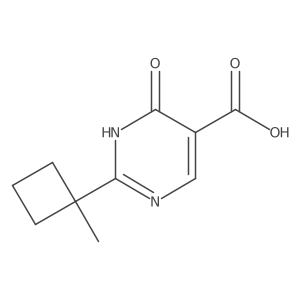 2-(1-Methylcyclobutyl)-6-oxo-1,6-dihydropyrimidine-5-carboxylic acid Structure