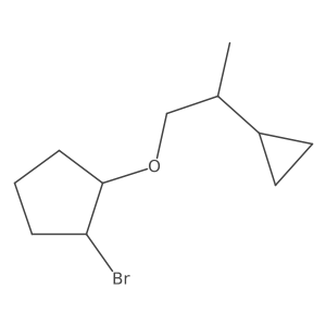 1-Bromo-2-(2-cyclopropylpropoxy)cyclopentane Structure