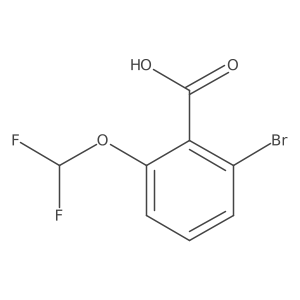 2-Bromo-6-(difluoromethoxy)benzoic acid结构式