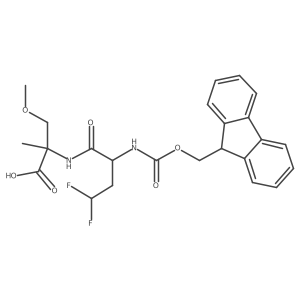 2-[2-({[(9H-fluoren-9-yl)methoxy]carbonyl}amino)-4,4-difluorobutanamido]-3-methoxy-2-methylpropanoic acid Structure