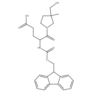 4-({[(9H-fluoren-9-yl)methoxy]carbonyl}amino)-5-[3-(hydroxymethyl)-3-methylpyrrolidin-1-yl]-5-oxopentanoic acid结构式