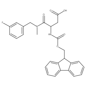 3-({[(9H-fluoren-9-yl)methoxy]carbonyl}amino)-3-{[(3-fluorophenyl)methyl](methyl)carbamoyl}propanoic acid Structure