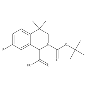 2-[(Tert-butoxy)carbonyl]-7-fluoro-4,4-dimethyl-1,2,3,4-tetrahydroisoquinoline-1-carboxylic acid Structure
