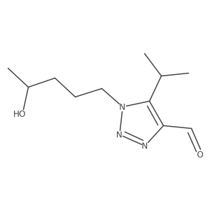 1-(4-hydroxypentyl)-5-(propan-2-yl)-1H-1,2,3-triazole-4-carbaldehyde结构式