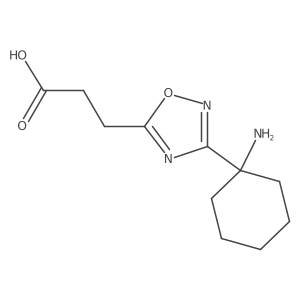 3-[3-(1-Aminocyclohexyl)-1,2,4-oxadiazol-5-yl]propanoic acid Structure