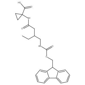 1-{3-[({[(9H-fluoren-9-yl)methoxy]carbonyl}amino)methyl]pentanamido}cyclopropane-1-carboxylic acid结构式