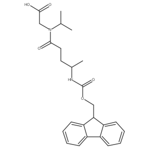 2-[4-({[(9H-fluoren-9-yl)methoxy]carbonyl}amino)-N-(propan-2-yl)pentanamido]acetic acid结构式