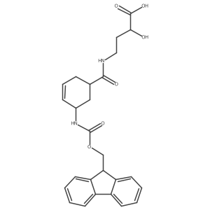 4-{[5-({[(9H-fluoren-9-yl)methoxy]carbonyl}amino)cyclohex-3-en-1-yl]formamido}-2-hydroxybutanoic acid结构式