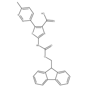 2-({[(9H-fluoren-9-yl)methoxy]carbonyl}amino)-5-(6-methylpyridazin-3-yl)-1,3-thiazole-4-carboxylic acid结构式