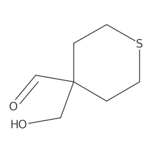 4-(Hydroxymethyl)thiane-4-carbaldehyde结构式