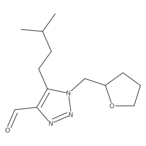 5-(3-methylbutyl)-1-(oxolan-2-ylmethyl)-1H-1,2,3-triazole-4-carbaldehyde结构式