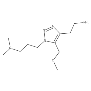 2-{1-[3-(dimethylamino)propyl]-5-(methoxymethyl)-1H-1,2,3-triazol-4-yl}ethan-1-amine结构式