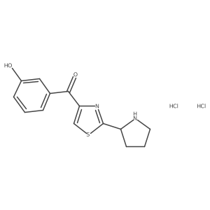 (S)-(3-Hydroxyphenyl)(2-(pyrrolidin-2-yl)thiazol-4-yl)methanone dihydrochloride Structure