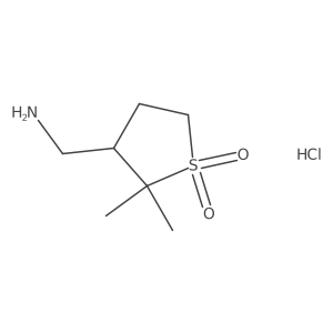 3-(Aminomethyl)-2,2-dimethyltetrahydrothiophene 1,1-dioxide hydrochloride结构式