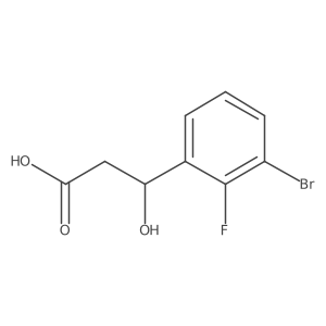 (3R)-3-(3-bromo-2-fluorophenyl)-3-hydroxypropanoic acid结构式