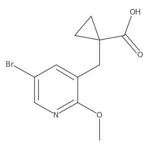 1-[(5-Bromo-2-methoxypyridin-3-yl)methyl]cyclopropane-1-carboxylic acid结构式