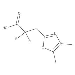 3-(Dimethyl-1,3-oxazol-2-yl)-2,2-difluoropropanoic acid Structure