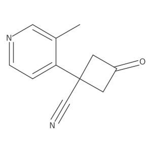 1-(3-Methylpyridin-4-yl)-3-oxocyclobutane-1-carbonitrile结构式