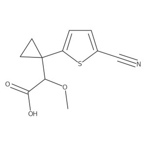 2-[1-(5-Cyanothiophen-2-yl)cyclopropyl]-2-methoxyacetic acid结构式