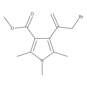 methyl 4-(3-bromoprop-1-en-2-yl)-1,2,5-trimethyl-1H-pyrrole-3-carboxylate Structure