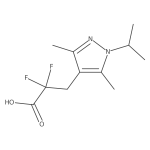 3-[3,5-dimethyl-1-(propan-2-yl)-1H-pyrazol-4-yl]-2,2-difluoropropanoic acid Structure
