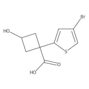 1-(4-Bromothiophen-2-yl)-3-hydroxycyclobutane-1-carboxylic acid Structure