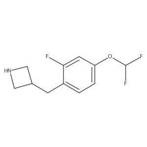 3-{[4-(Difluoromethoxy)-2-fluorophenyl]methyl}azetidine结构式