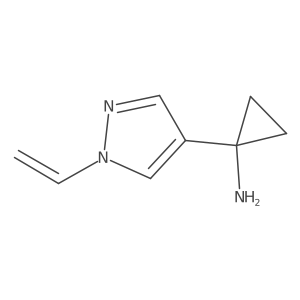 1-(1-ethenyl-1H-pyrazol-4-yl)cyclopropan-1-amine结构式
