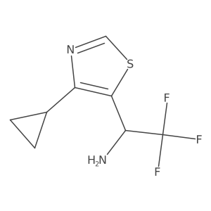 1-(4-Cyclopropyl-1,3-thiazol-5-yl)-2,2,2-trifluoroethan-1-amine Structure