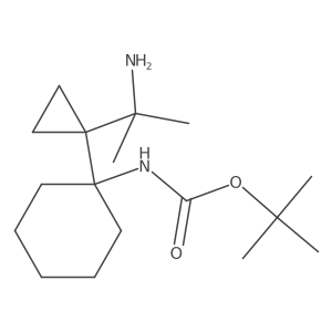 tert-butyl N-{1-[1-(2-aminopropan-2-yl)cyclopropyl]cyclohexyl}carbamate Structure