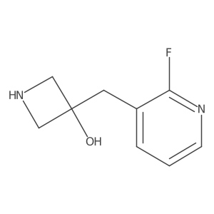 3-[(2-Fluoropyridin-3-yl)methyl]azetidin-3-ol结构式