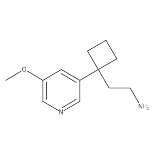 2-[1-(5-Methoxypyridin-3-yl)cyclobutyl]ethan-1-amine结构式