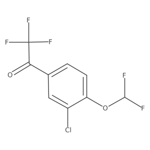 1-[3-Chloro-4-(difluoromethoxy)phenyl]-2,2,2-trifluoroethan-1-one结构式