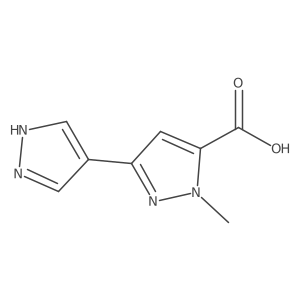 1-methyl-3-(1H-pyrazol-4-yl)-1H-pyrazole-5-carboxylic acid结构式
